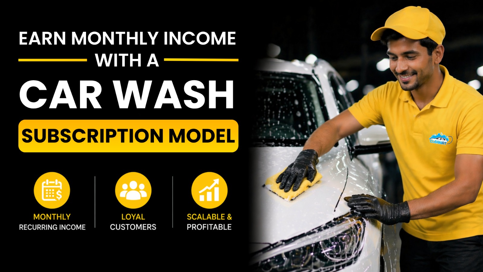 Earn monthly income with a car wash subscription model for recurring customer revenue